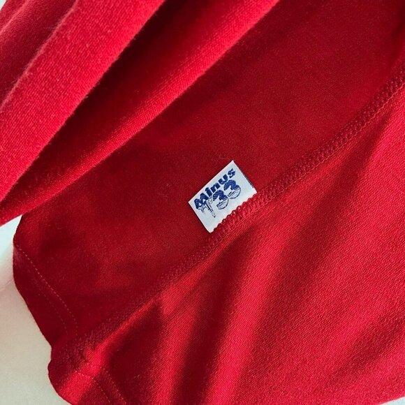 NWT Minus33 Midweight Thermal 1/4 Zip Base Layer Top Red Size M 100% Merino Wool - Picture 13 of 16